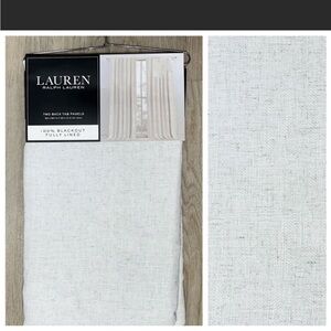 Ralph Lauren beige Herringbone Blackout Curtains